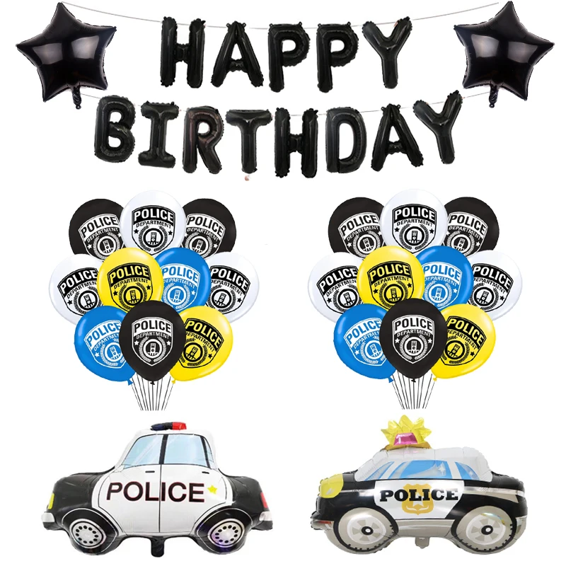 Полицейские воздушные шары из фольги патрульные латексные с героями