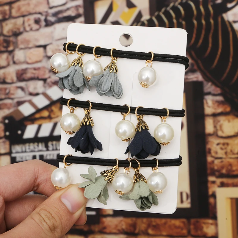 Резинки для волос конский хвост винтажные резинки Женские аксессуары с жемчугом