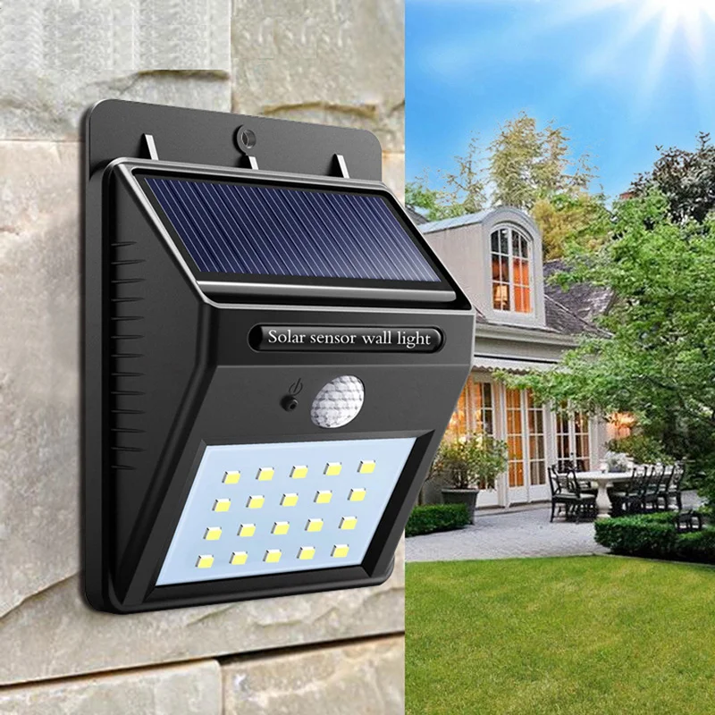 

Waterproof 20/30/100/150 LED night Solar led Light Lamp pir sensor Motion Sensor detector Street Wall Outdoor Presence sensor