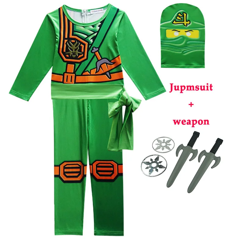 Ninjago Costumes Boys Girls Halloween Party Costume for Kids Christmas Suit Ninja Clothes Superhero Cosplay Clothing Sets | Детская