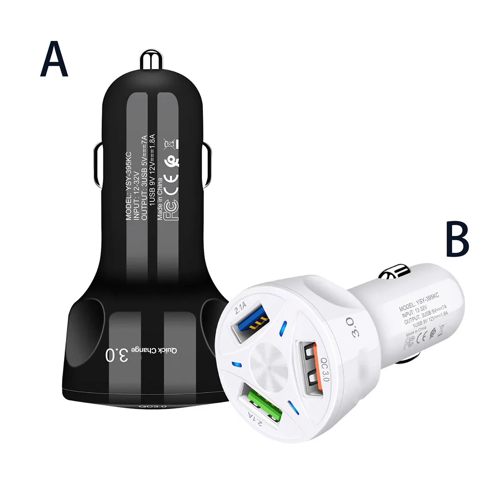 Двойной USB Quick Charge 3 0 Автомобильное зарядное устройство со светодиодным дисплеем