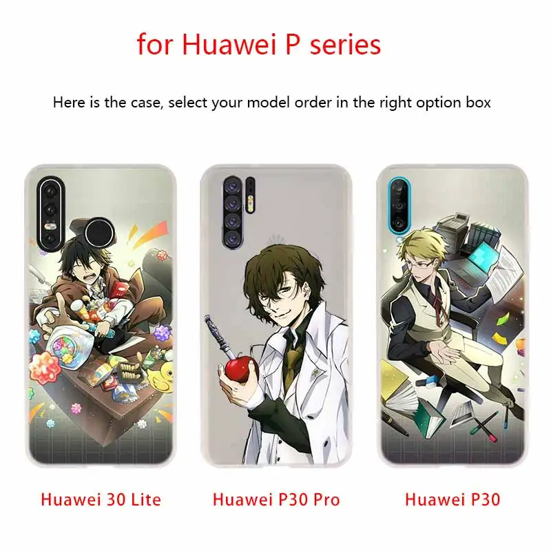 Мягкий чехол из ТПУ для Huawei P30 P40 P20 Pro P10 P9 Lite P Smart Z 2020 Japan anime bungou stray dogs Dazai