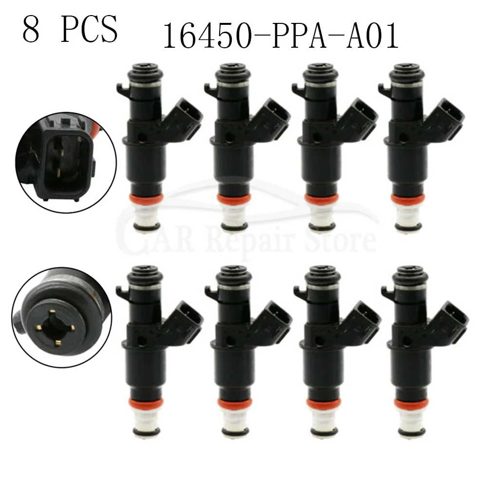 

High Quality 8 PCS 16450-PPA-A01 Fuel Injectors Nozzel For 2002-2005 Honda CRV CR-V Civic 2.0L 2.4L 16450PPAA01 13501289-102