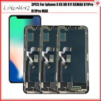 3 piecelot tft lcd for iphone x xs xr x11 lcd display touch screen digitizer assembly for iphone xs max x11 pro x11 pro max lcd