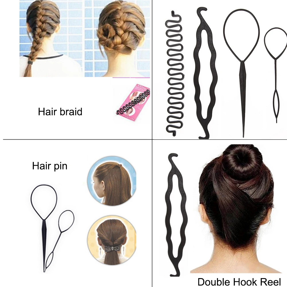 4 шт. набор инструментов для прически конский хвост | Красота и здоровье