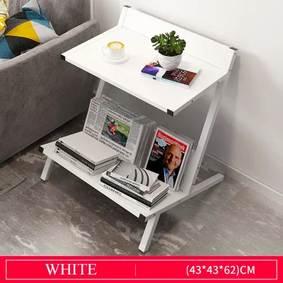HH535300WH Small Table Coffee Table Ins Bedside Table Simple Modern Creative Corner Sofa Edge Shelf Magazine Holder - Цвет: HH535300WH
