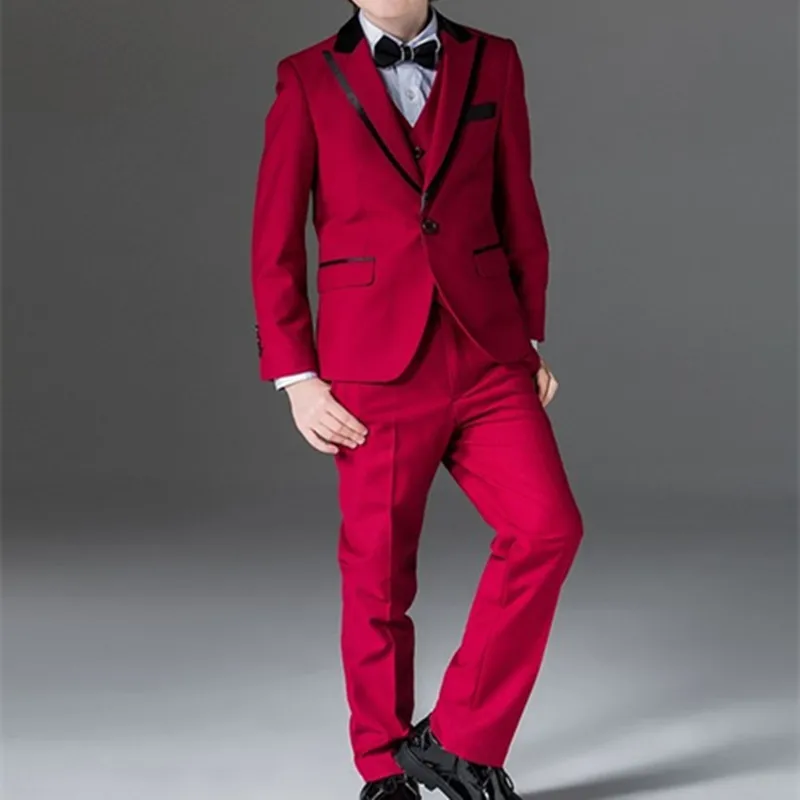 

Костюм для мальчиков, новейшие смокинги, костюм с пиковыми лацканами, Свадебный Цветочный Детский костюм для выпускного, красивый детский (...