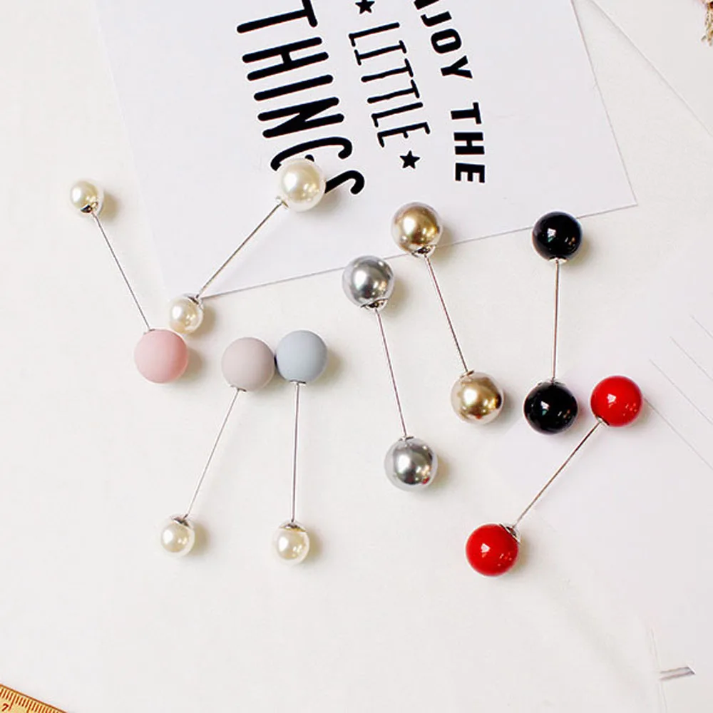 1 шт. Модная женская/Девичья имитация двойной жемчужной Броши классический шарф