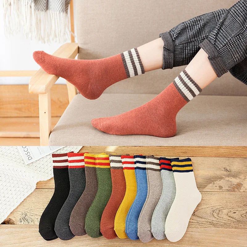 Модные женские хлопковые носки 20 пары/компл. на осень и зиму, плотные женские носки, женские носки, оптовая продажа носков для девочек от AliExpress RU&CIS NEW