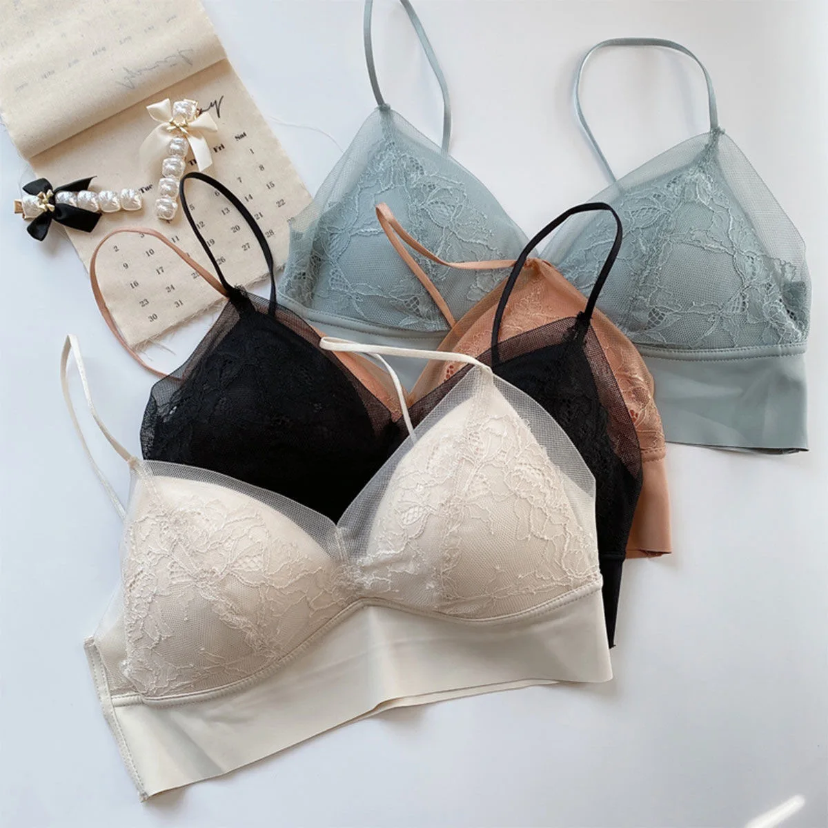 Французское сексуальное кружевное бесшовное женское нижнее белье пуш-ап
