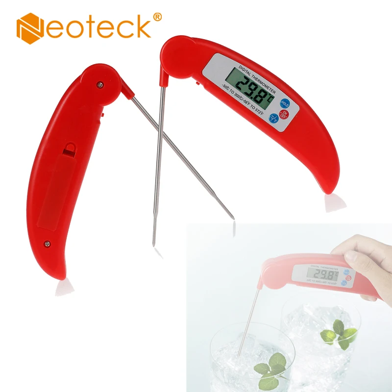 

Цифровой кухонный складной термометр Neoteck, измеритель температуры для мяса, барбекю, вина, индейки, джема