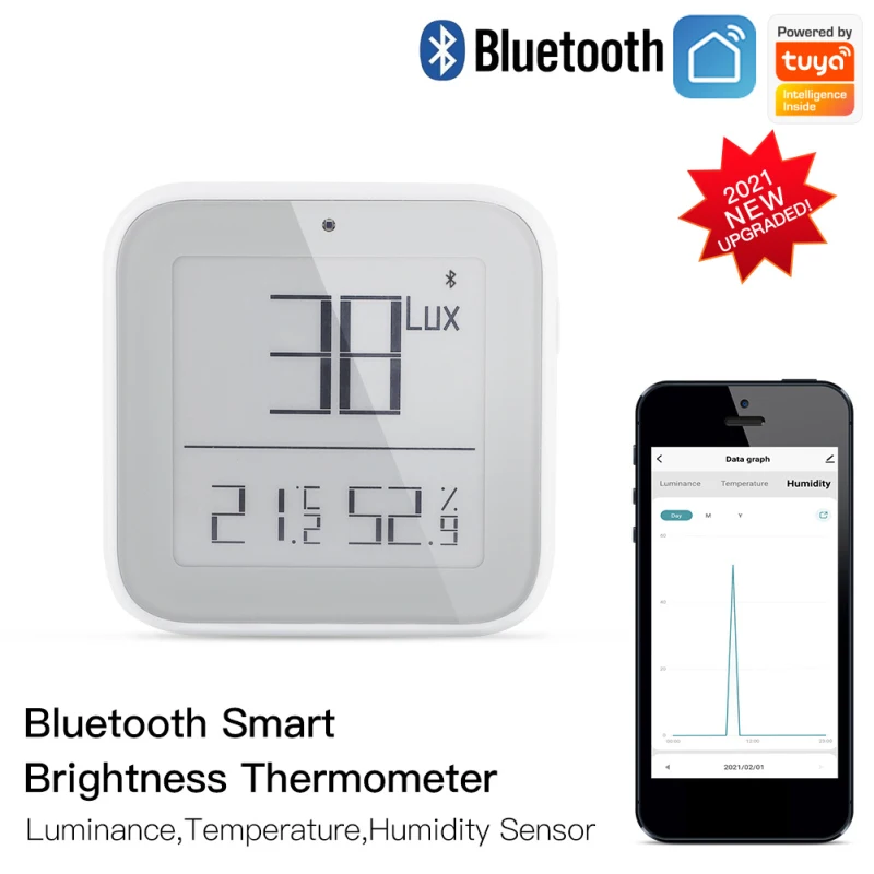 

Датчик температуры и влажности Tuya с Bluetooth, гигрометр, термометр с поддержкой Alexa Google Home Smart Life