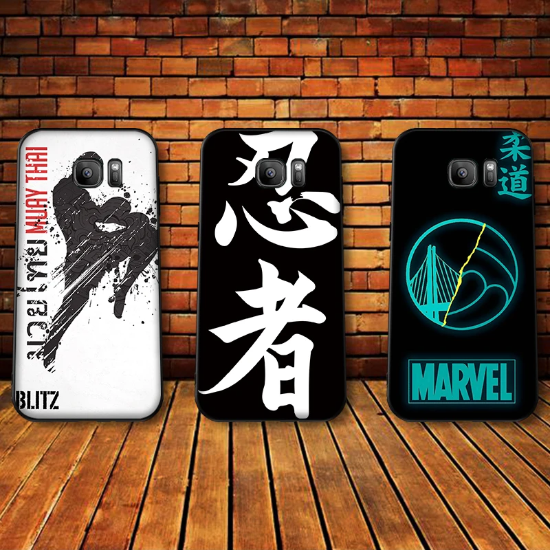 Японский Бусидо дух Мягкий силиконовый чехол для телефона Samsung Galaxy S6 S8 край S7 S9