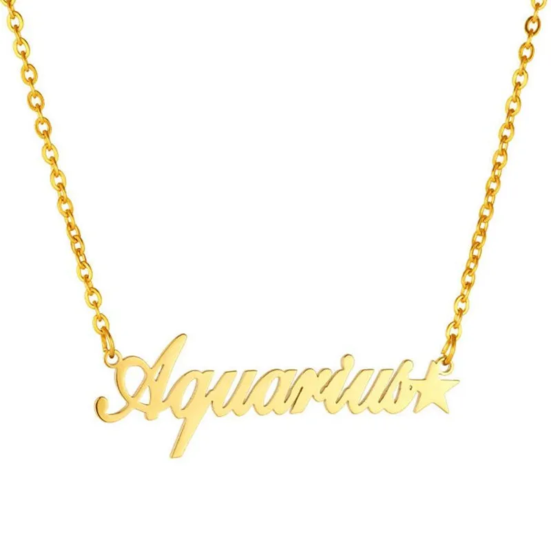 Цепочка Из Нержавеющей Стали с 12 созвездиями зодиака для женщин|Цепочки| |