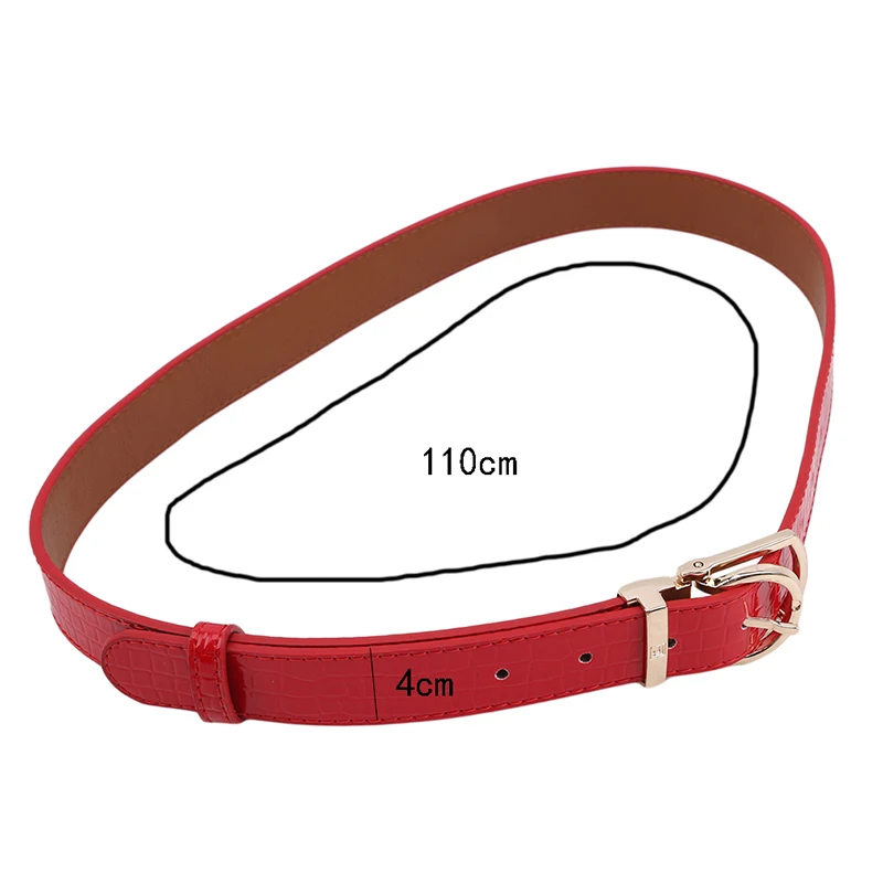 Women Simple Belt For Jeans Dress Fashion Square Buckle High Quality Solid Color Female Slim Decoration |