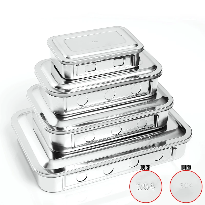 304 толстый лоток для стерилизации из нержавеющей стали квадратная пластина без