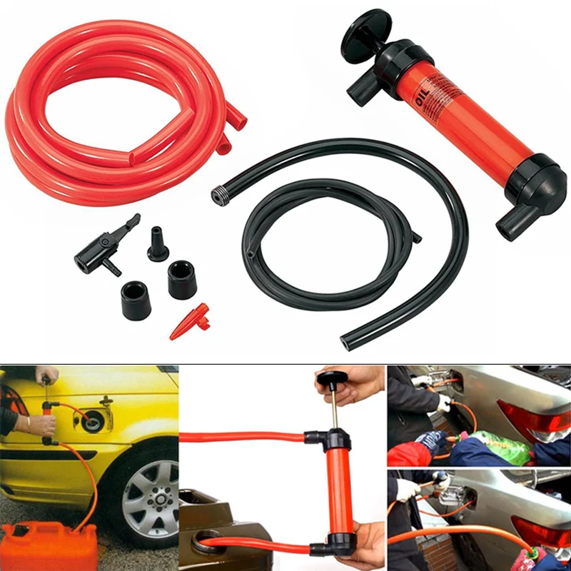 Portable Siphon Pump Car Manual Fuel Gas Transfer Oil Liquid Multi-Use Hand Air Kit TD326 |