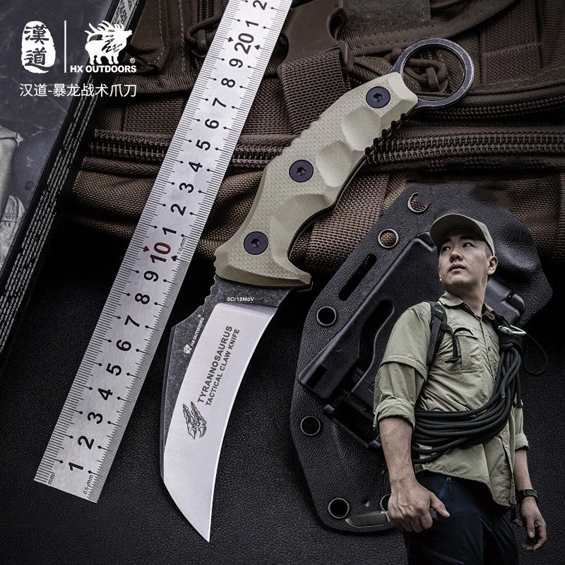 

HX открытый 9Cr18Mov коготь нож G10 Ручка Тактический керамбит нож для кемпинга самообороны EDC нож s