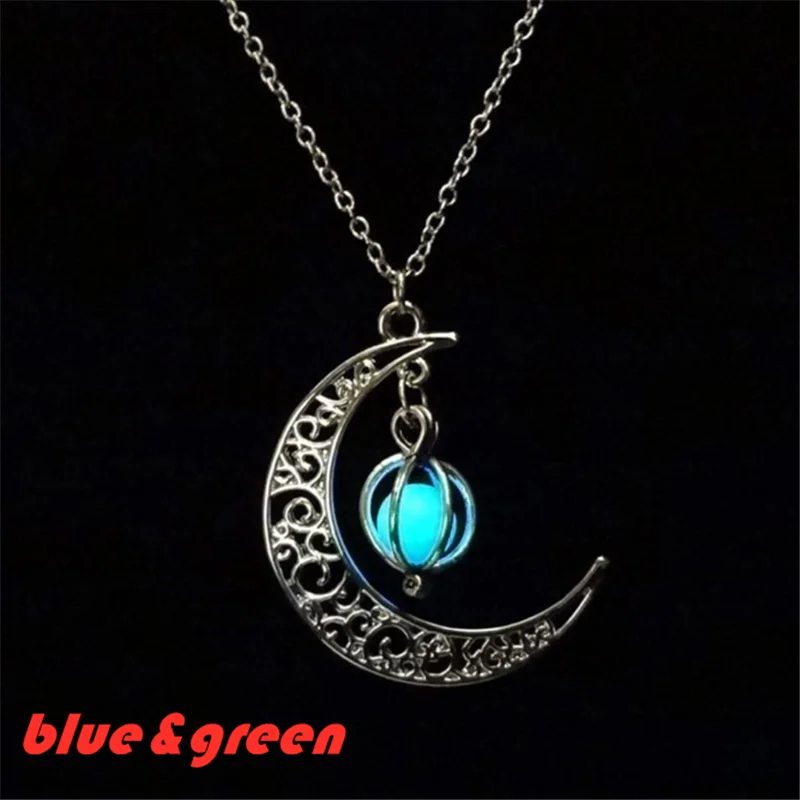 

Glowing Moon Pumpkin Creative Pendant Luminous Necklace Christmas Halloween Gift Ornaments