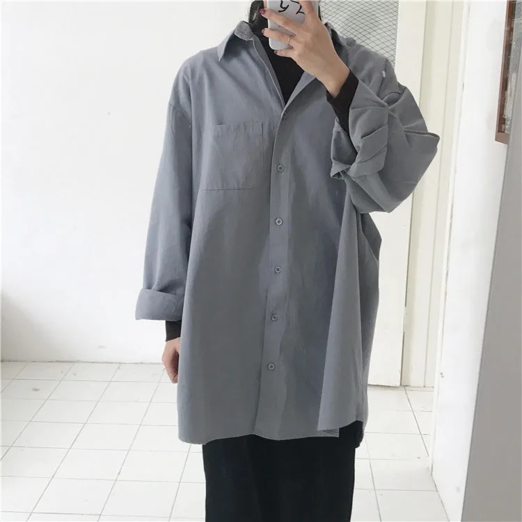 

Women's summer long-sleeved shirt new Korean version of the long-sleeved shirt women loose loose casual shirt jacket PL174