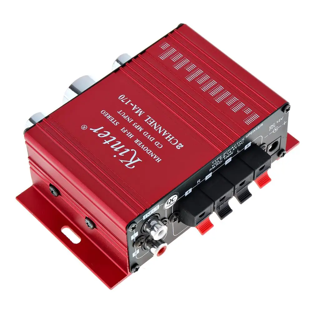 Автомобильный стереоусилитель Мини 2-канальный Hi-Fi усилитель DVD CD MP3 вход для