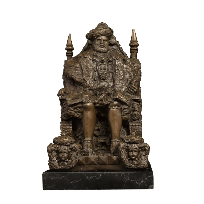 

ArtsHom DS-515 Home Decoration Bronze Mongol Man Sitting On Seat Statue Sculpture Famous Bronze Man Figurines For Collectible