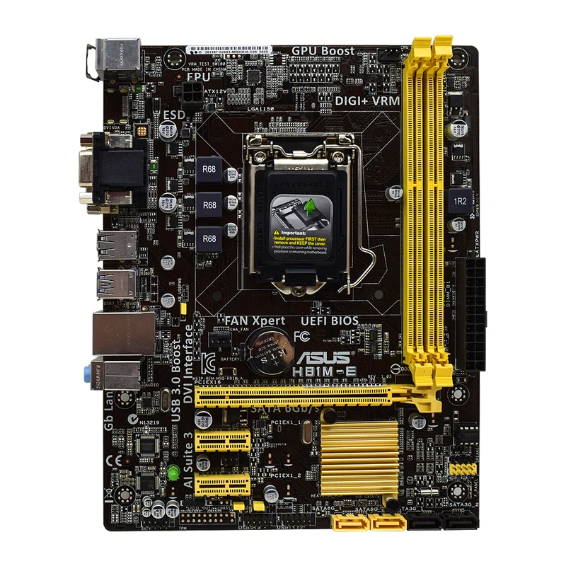 Материнская плата ASUS H81M-E 1150 материнская DDR3 Intel H81 с поддержкой Xeon E3-1275 V3 Core i7-4790K