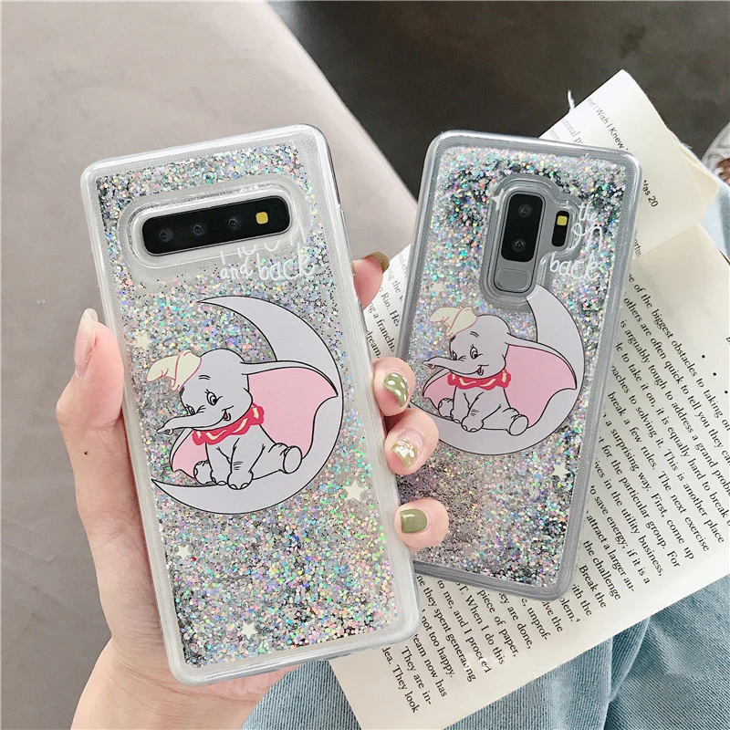 YHBBCASES мультяшный чехол для Samsung Galaxy S8 S9 S10 Plus цветной Блестящий динамический с