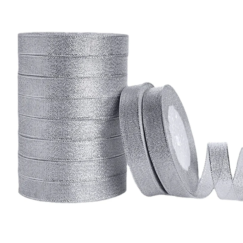 Metallic Glitter Ribbons Bows Cake Tape Wrapping Wedding Party Decoration