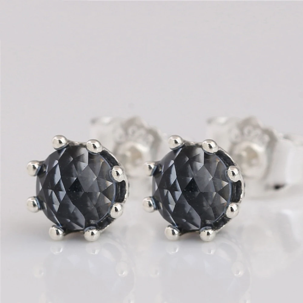 Аутентичные 925 пробы Серебряные Оригинальные прозрачные синие сверкающие короны