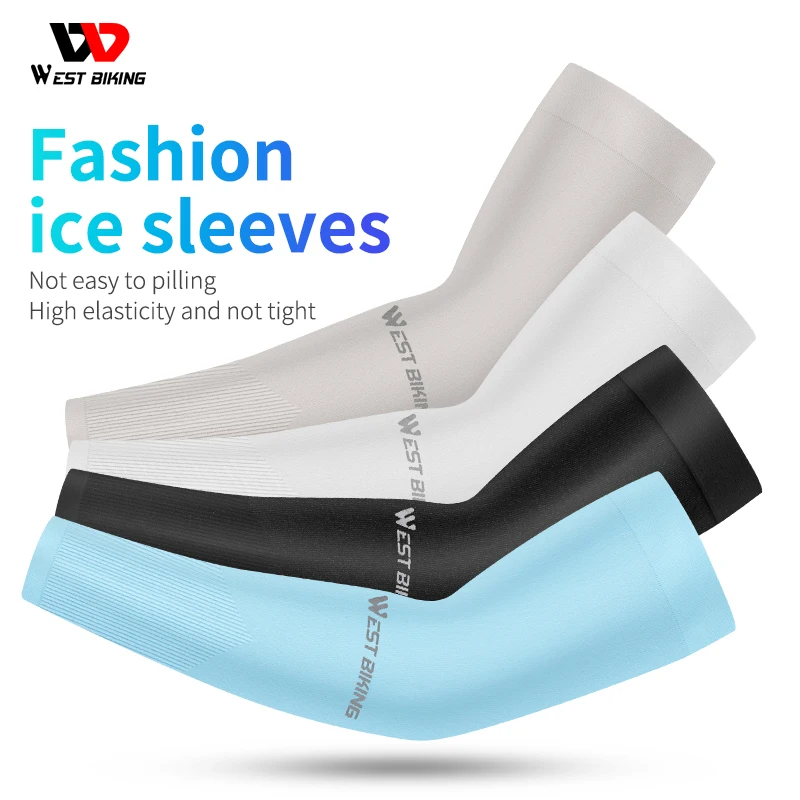 

WEST BIKING Cycling Arm Warmers Jogging Running Sport Sun Protection Sleeves For Arm Bike Bicycle Scooter Cycling Equipment