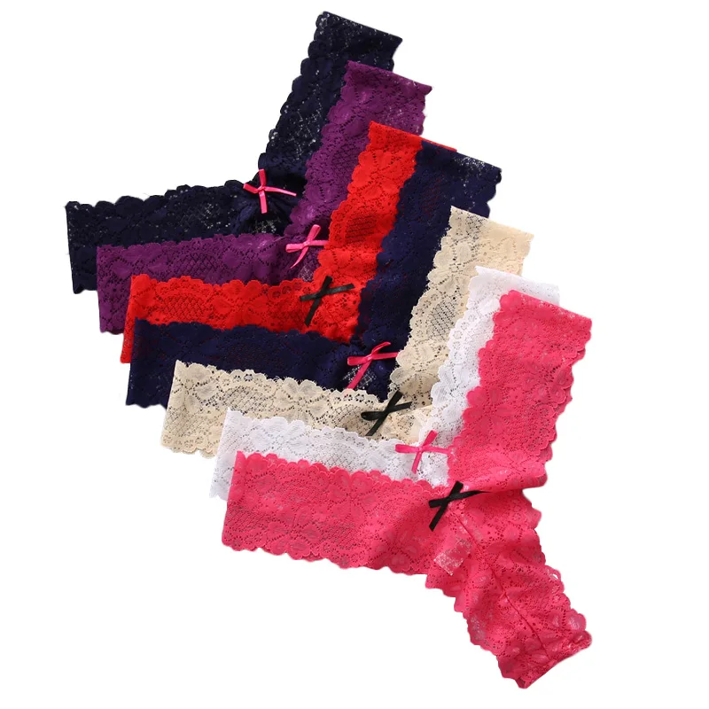Для женщин кружевные стринги супер сексуальные выдалбливают Нижнее белье