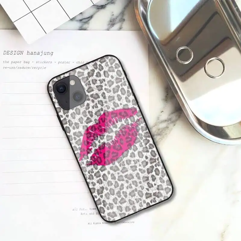 RUICHI красный Губы Поцелуй телефонный чехол для iPhone 12 Mini 11 Pro XS Max X XR 7 8 Plus стеклянный