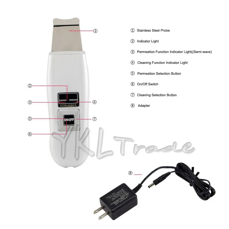 

Portable Face Ultrasonic Pore Cleaning Ultrasound Facial Cleaner Deep Clean Peeling Acne Gimple Remover Skin Care Beauty Device