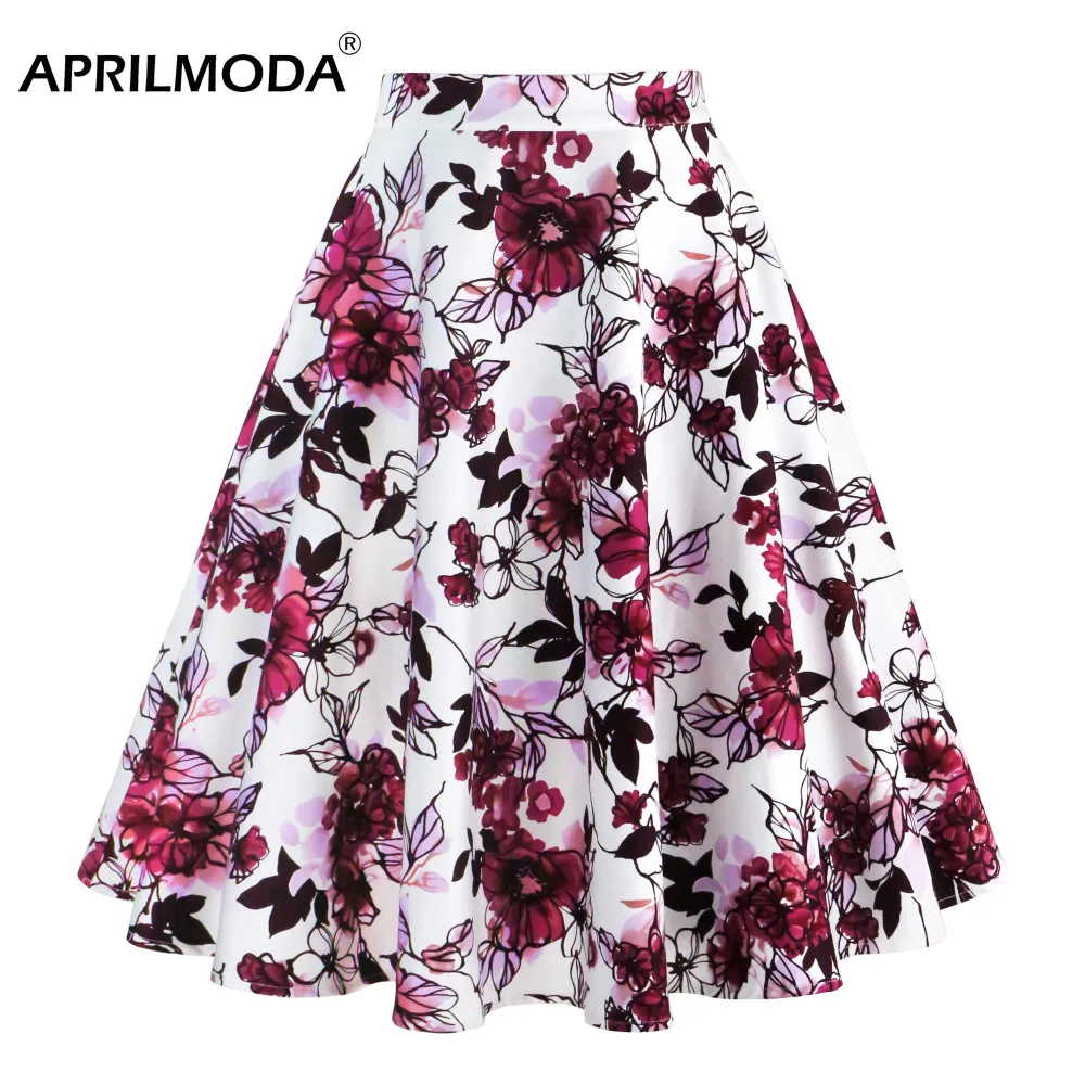 Элегантная женская винтажная плиссированная повседневная юбка в стиле ретро 50s с