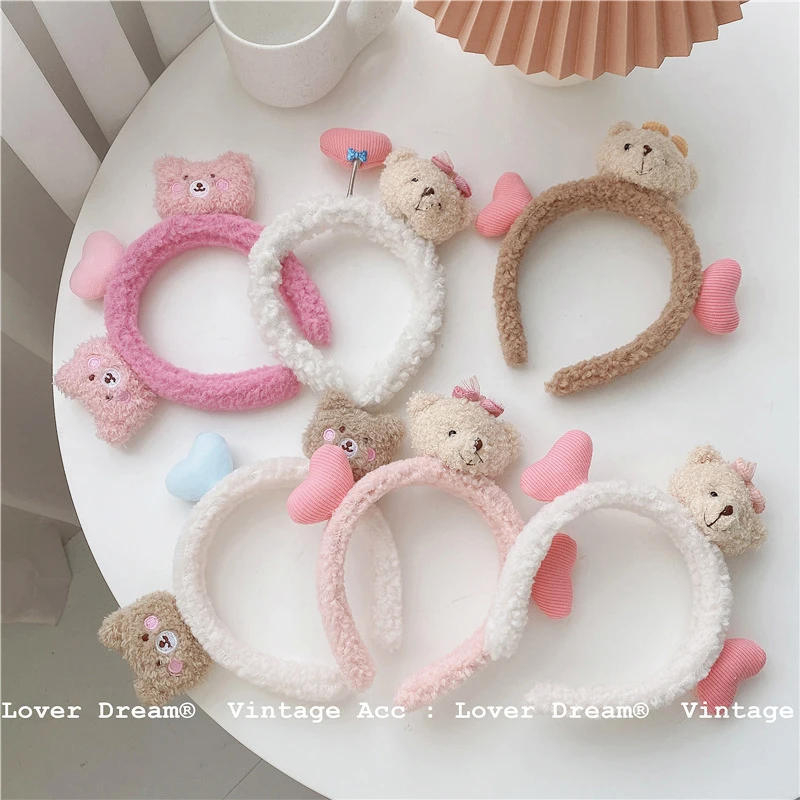 

Милый мультяшный медвежонок в Корейском стиле, плюшевая кукла, резинка для волос, аниме плюшевые игрушки для девочек, подарок на день рожден...