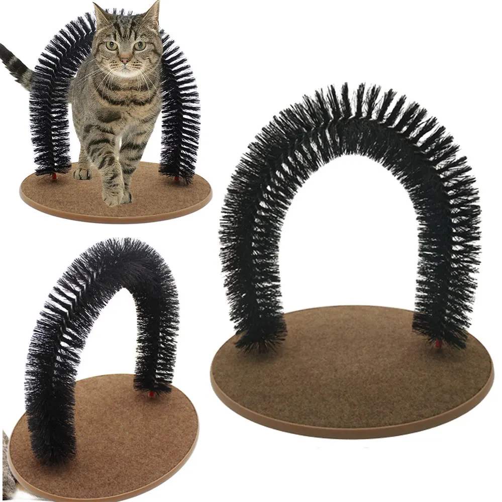 Забавная Массажная арка для домашних животных самонагружающаяся кошка с круглой