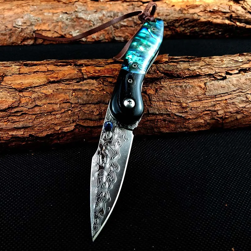 Acrylic handle Деревянная ручка складной Ножи тактический нож для выживания Охота Отдых на природе лезвие высокой твердостью военный, для выживания Ножи s карманный инструмент - Цвет: Acrylic handle