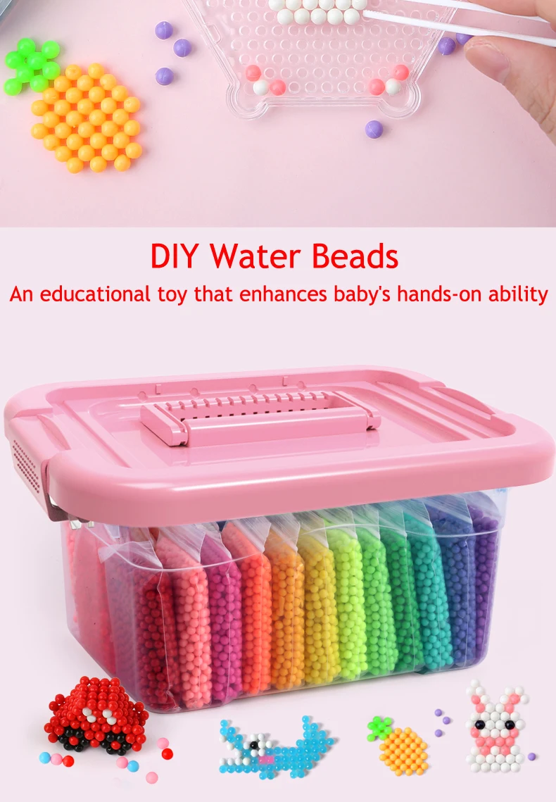 Diy водные липкие бусины, игрушки для детей, Монтессори, Обучающие волшебные игрушки-головоломки, набор бусин для детей, девочек и мальчиков, 3, 5 От 7 до 8 лет, игрушки