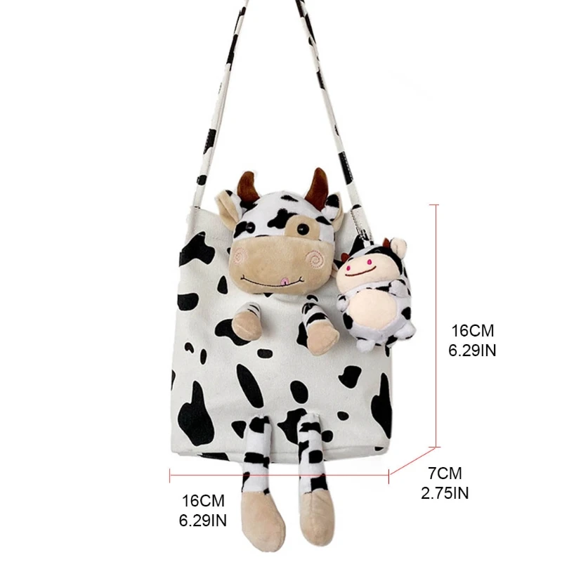 

Women Ladies Cow Pattern Shoulder Bag Tote Purse Student Handbag Messenger Satchel Reusable Beach Bags