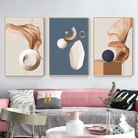 nordic modern living room decoration painting fashion space abstract geometry wall art home decor canvas print blue posters