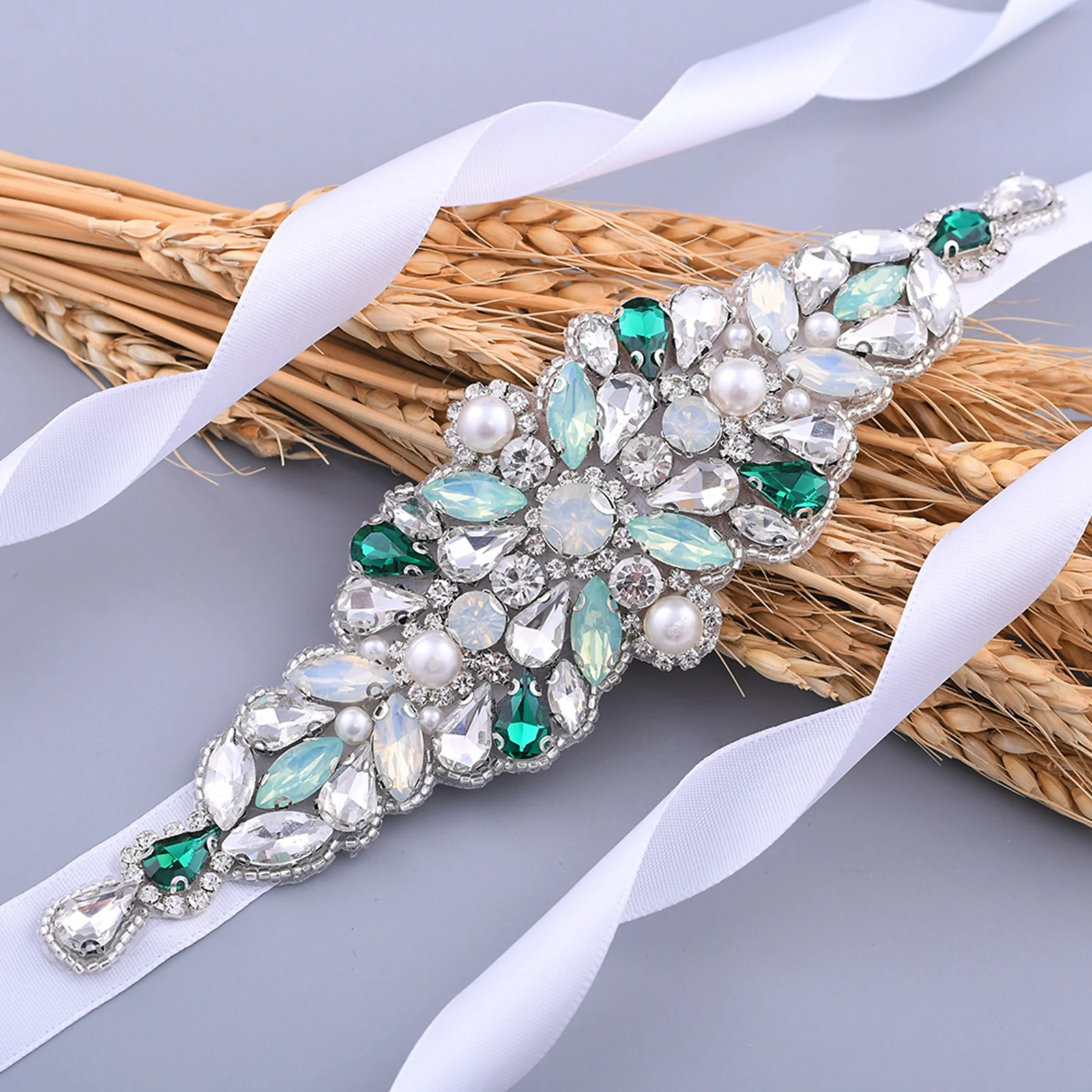 

Handmade Colourful Rhinestone Wedding Belt Jewelry Belt Belts for Wedding Emerald Stone Gorgeous Wide Belts for Women