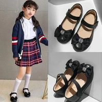 2021new school kids black leather shoes girls princess shoes for dancing childrens performance dress shoes student 4 5 6 7 8 18t