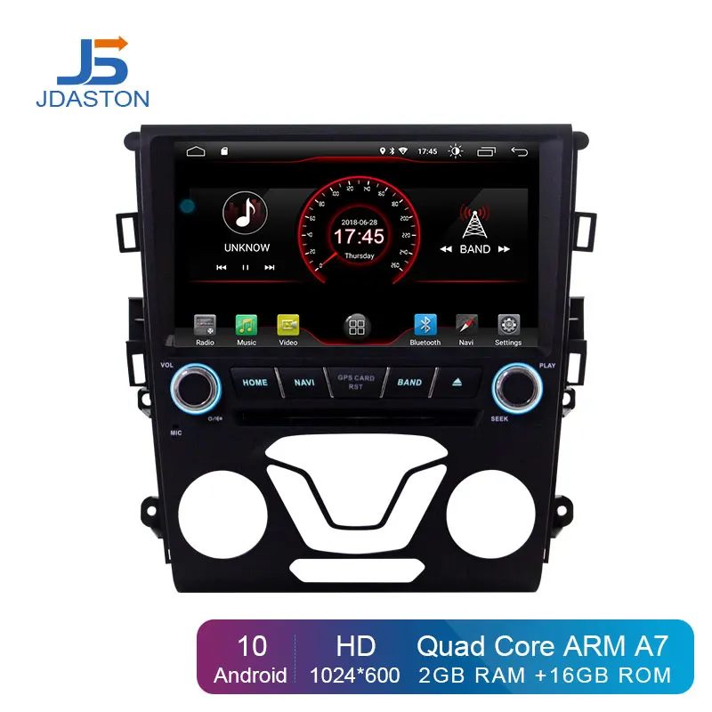 JDASTON Android 10 0 автомобильный DVD плеер для Ford Mondeo Fusion 2013 2014 WIFI GPS навигация 2 Din