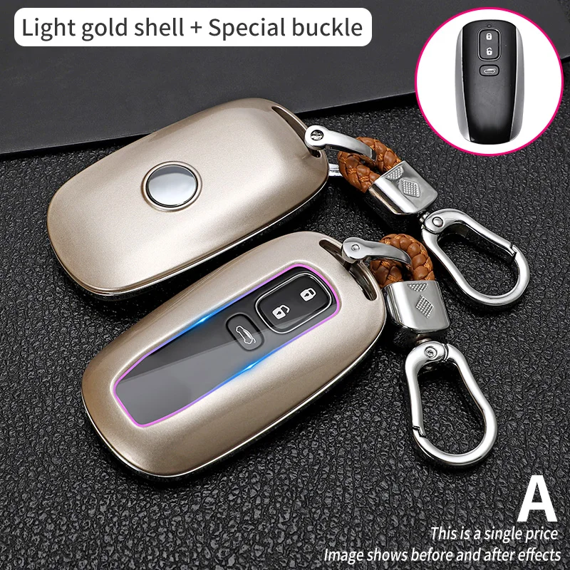 

Carbon Fiber Car Smart Key Cover Case Fob For VFor Luxgen U6 U7 SUV S5 2020 2021 Protect Shell Keychain Auto Accessories