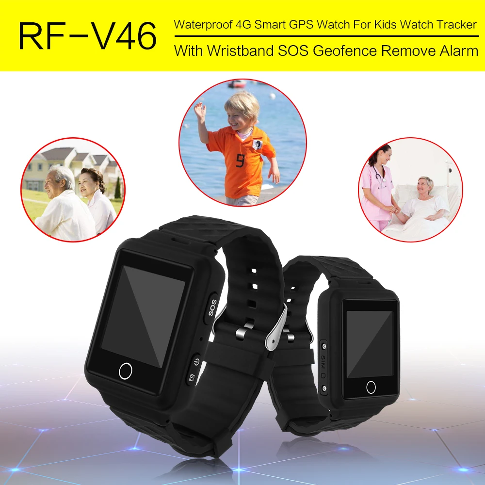 Детские умные часы, RF-V46, gps часы, трекер, отслеживание в реальном времени, аварийный вызов, голосовой чат, настройка, гео-забор, устройство против потери