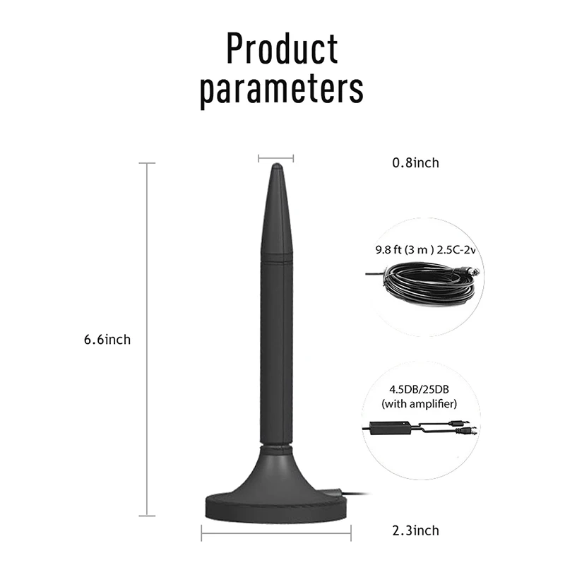 2000 миля 35db комнатная цифровая антенна с усилителем DVB-T2 DVB-t лиса спутниковая для