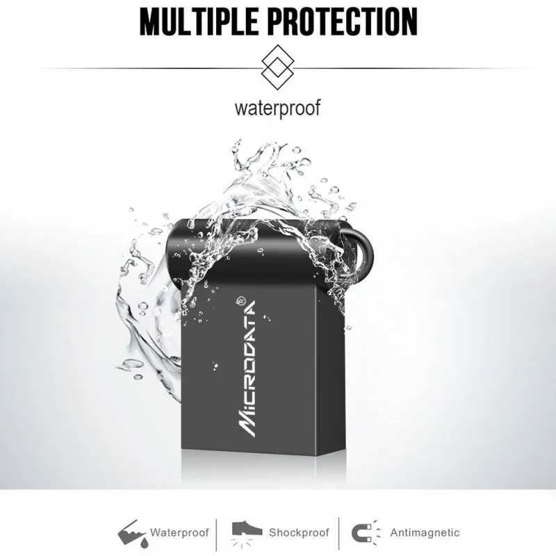 Автомобильный USB флэш-накопитель 64 г 32 16 8 4 USB2.0 металлическая карта памяти