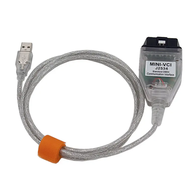 Автомобильный диагностический кабель 10PPCS MINI VCI J2534 V15.00.028 с FTDI FT232RL для T oyot|Кабели и