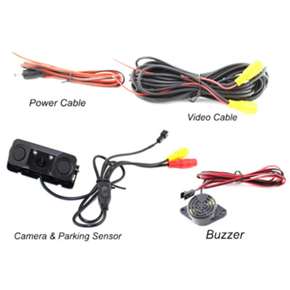 3 в 1 комплект датчика парковки видео ночного видения водонепроницаемое